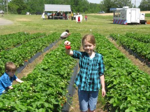 Lexi with a ripe one