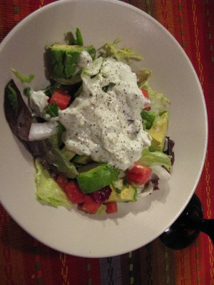 bleu cheese on salad