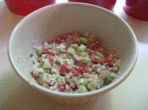 ingredients mixed together