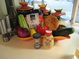 Shrimp salad ingredients