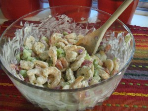 shrimp salad mixed