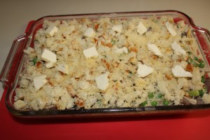 add cheese and breadcrumbs