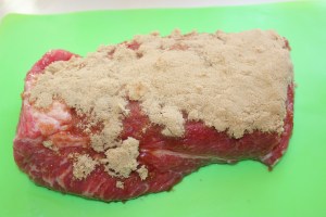 Brown sugar coated-brisket