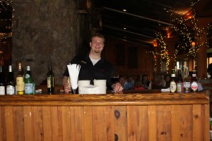Angus Barn smiling bartender
