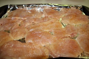 Lightly salt chicken