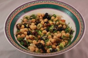 garbanzo bean and olive salad