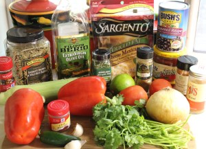 Stuffed Red Pepper ingredients