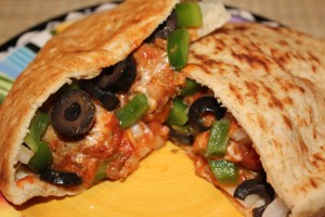 Kel's turkey meatball pita sandwich