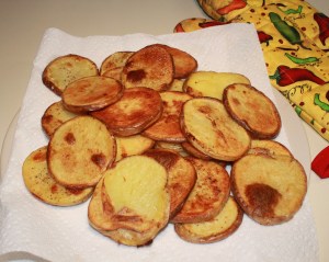 Place potatoes on paper towels