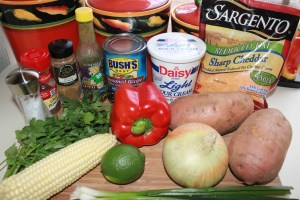 Stuffed Sweet Potato Ingredients
