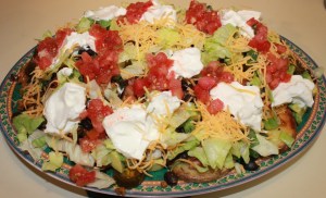 Yukon Gold loaded potato nachos