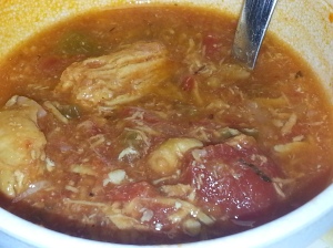 chicken gumbo soup from Community Deli