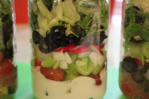 Salad in a jar with Ranch