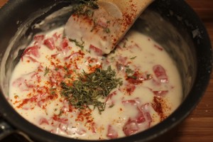 Add paprika, cayenne, parsley