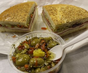 Central Grocery mufaletta and olive salad