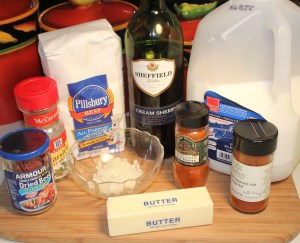 Creamed chipped beef ingredients