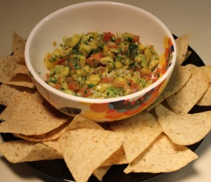 Let's eat pineapple tomato salsa