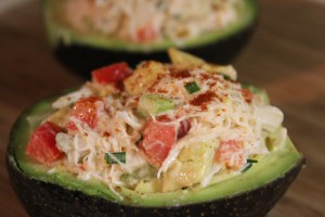 Kel's Crab salad stuffed avocado