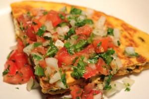 Pico de Gallo on Quesadilla