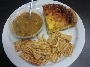 Poppyseed Quiche and soup