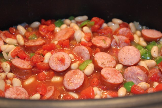 Kel's Kielbasa with Red Gold tomatoes and beans