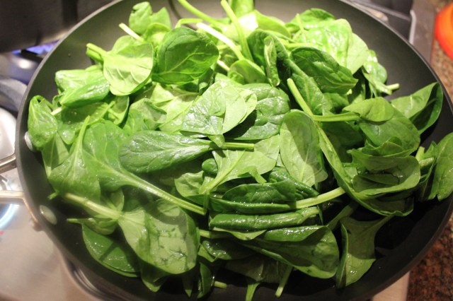 Saute spinach