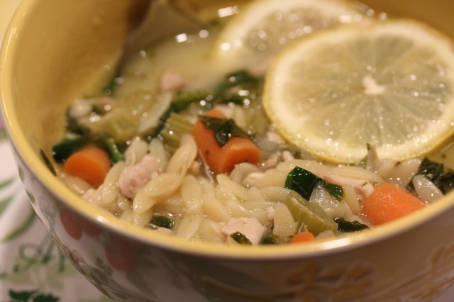 Doesn't Kel's lemony chicken soup look awesome!