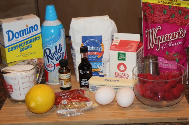 Kel's Cafe Frozen Raspberry Torte ingredients