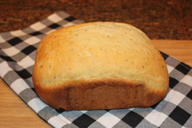 Kel's dill bread fresh out of the machine