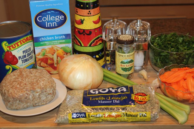 Kel's Sausage and Lentil Soup Ingredients