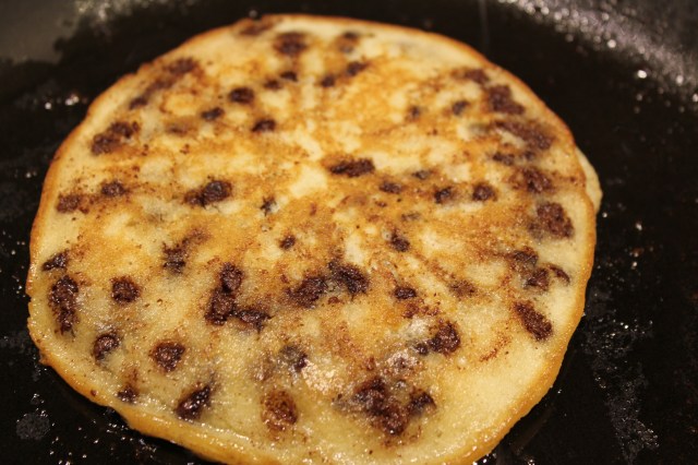 pancake in the skillet