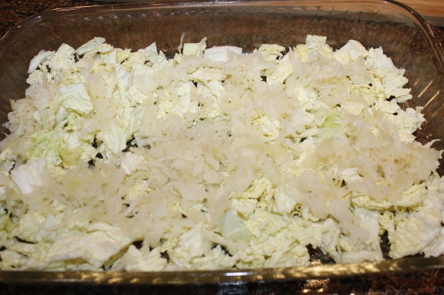 Chopped cabbage and kraut