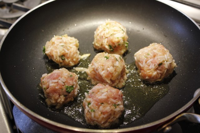 Fry up leftover meat filling