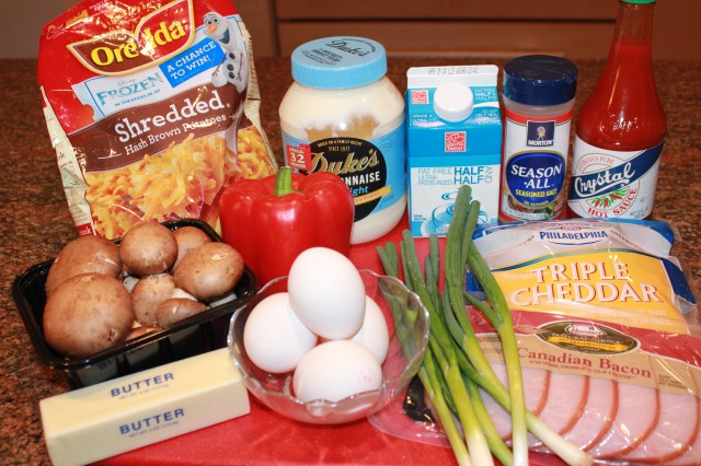 Kel's hash brown crust quiche ingredients