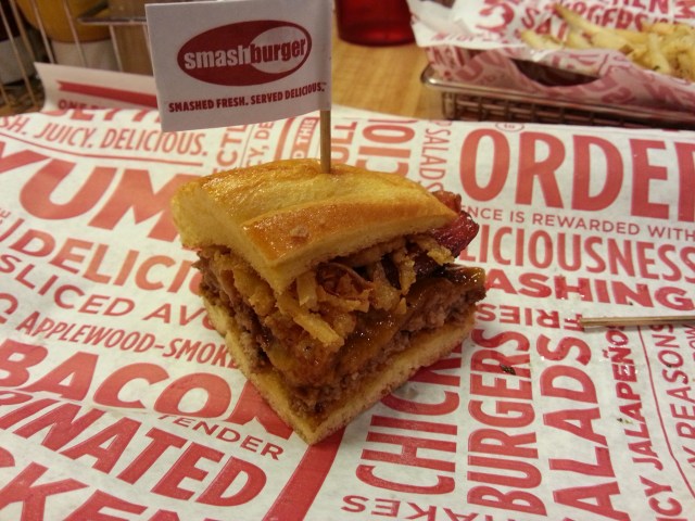 Smashburger tasting portion