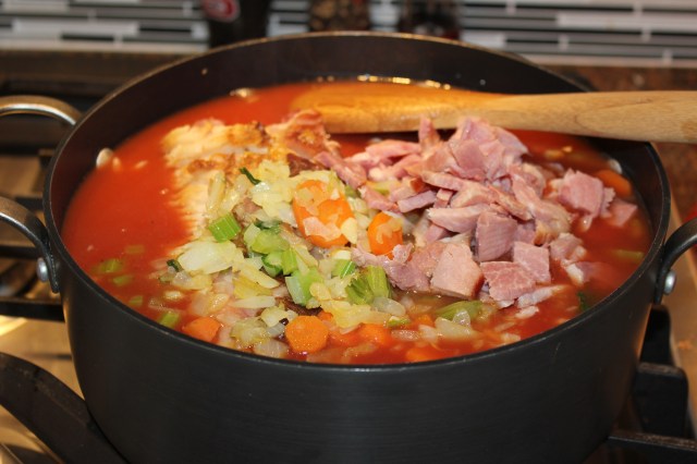 Add veggies, ha, etc.