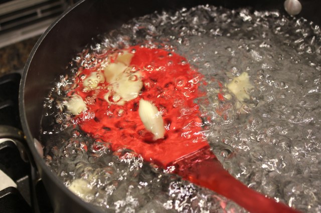 boil garlic