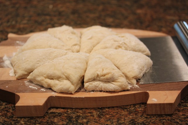 Cut dough into eight pieces