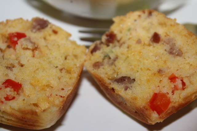 Kel's cornbread muffin from the inside