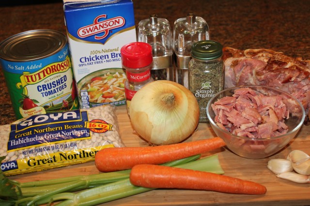 Kel's Hearty Ham bean tomato soup ingredients