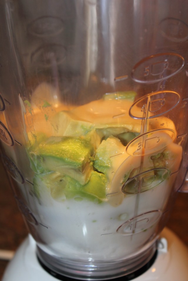 Place all smoothie ingredients in blender