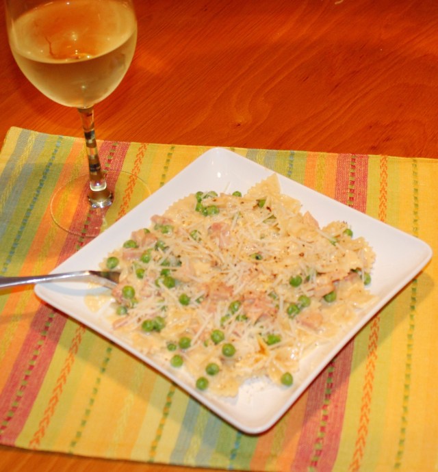 Serve Kel's pasta with white wine
