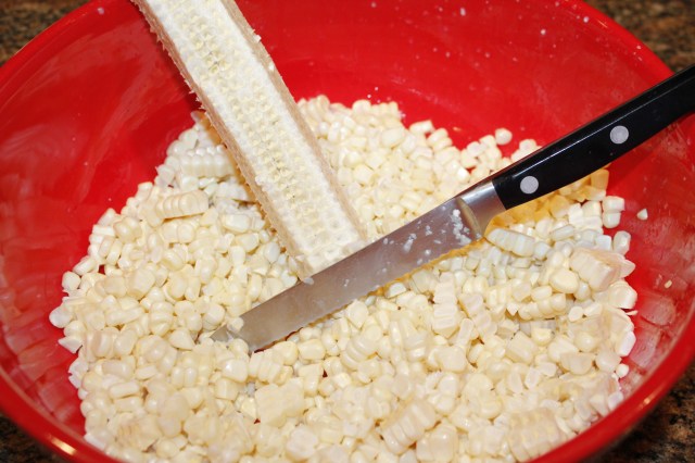 Cut kernels from cob