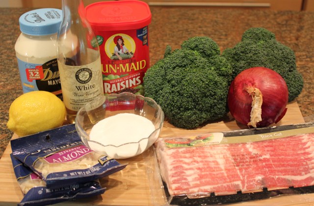 Kel's Best Broccoli salad ingredients