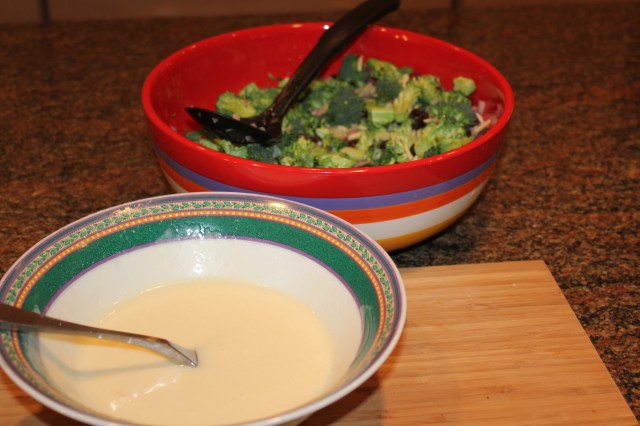 Mix together dressing ingredients