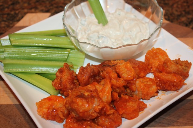 Kel's buffalo shrimp and bleu cheese dressing
