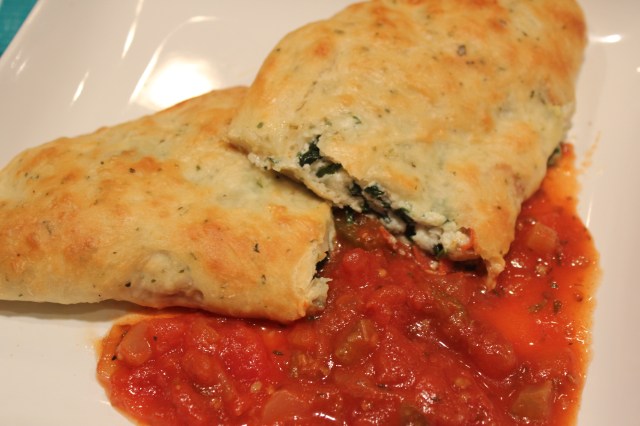 Dip calzone in Kel's spicy marinara