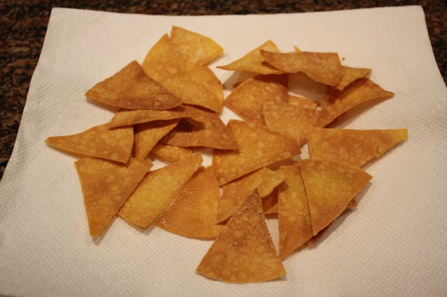 Place chips on paper towel