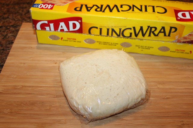 Wrap dough in plastic wrap