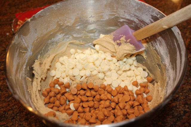 Add morsels to dough